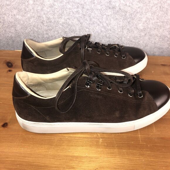 Paul Stuart Chocolate Brown Suede & Leather Men's Premium Sneaker - Picture 1 of 15
